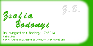 zsofia bodonyi business card